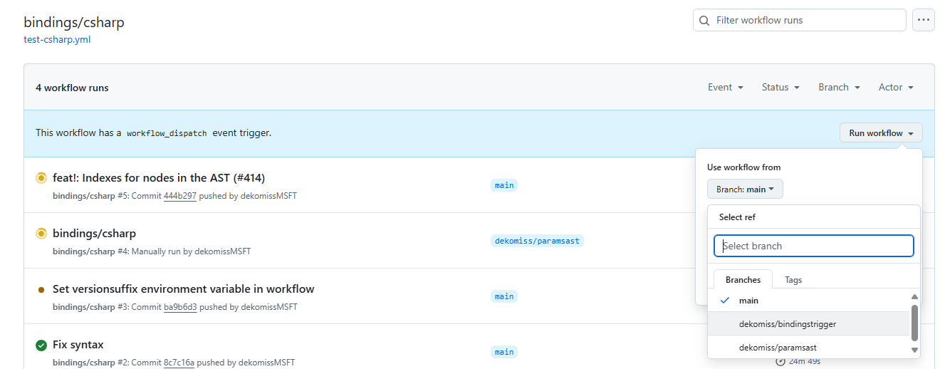 Image displaying the run workflow button